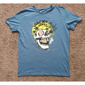 Jack & Jones T-Shirt Boys Large Blue Short Sleeve